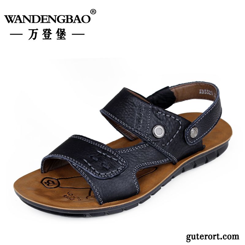 Sandalen Männer Leder Günstig, Mode Trekkingsandalen Herren Farbig