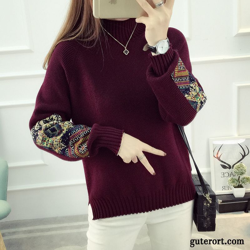 Schöne Pullover Für Damen Günstig Violett, Wickelpullover Damen Billig