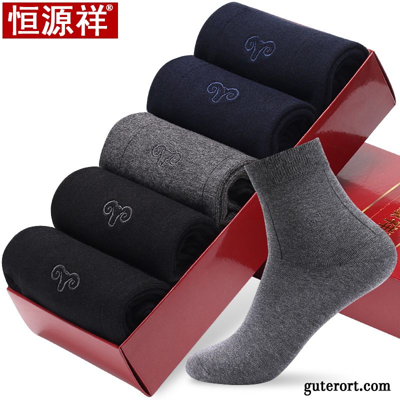 Socken Herren Baumwollsocken Deodorant Sommer Low Sport Knöchelsocken Schwarz Hell