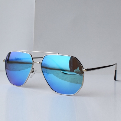 Sonnenbrille Herren Neu 2019 Trend Polarisator Avantgarde Fahren Blau Silber
