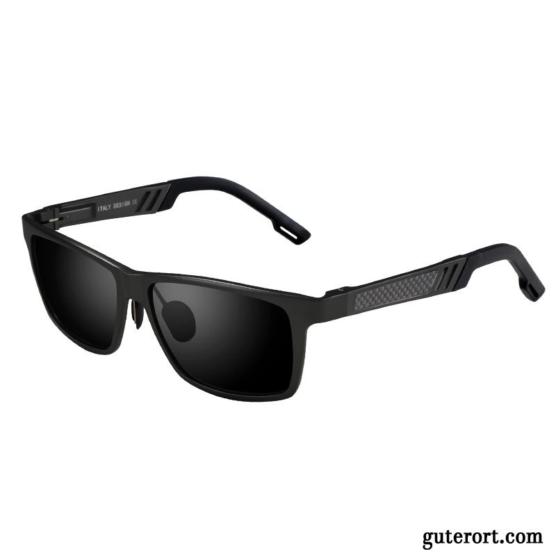 Sonnenbrille Herren Sonnenbrillen Persönlichkeit Trend Fahren Polarisator Schwarz Grau