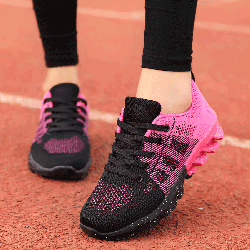 Sportschuhe Damen Neue Schüler Casual Europa Net Feder Schwarz