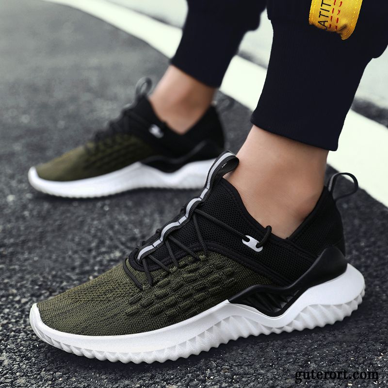 Sportschuhe Herren Feder Neue Laufschuhe Casual Atmungsaktiv Trend Grün Schwarz