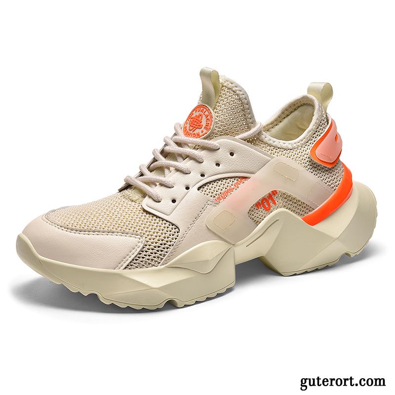 Sportschuhe Herren Sommer Trend Neue Erhöht Europa Atmungsaktiv Orange Beige