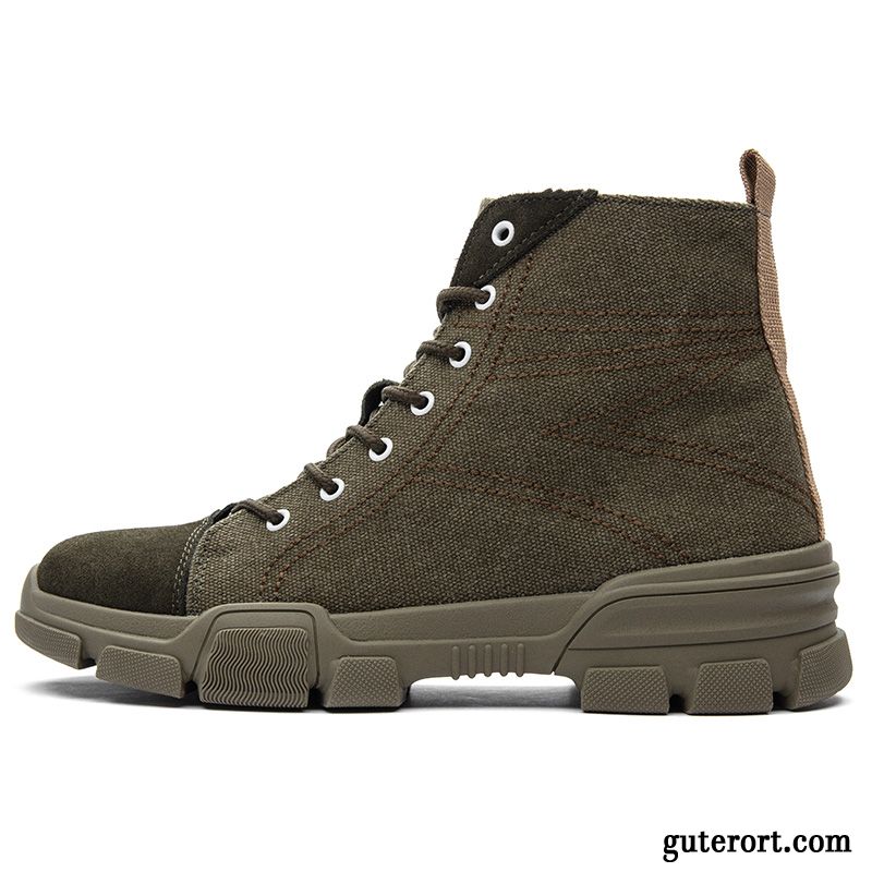 Stiefel Herren England Herbst Schuhe Dicke Sohle Trend Martin Stiehlt Army Grün