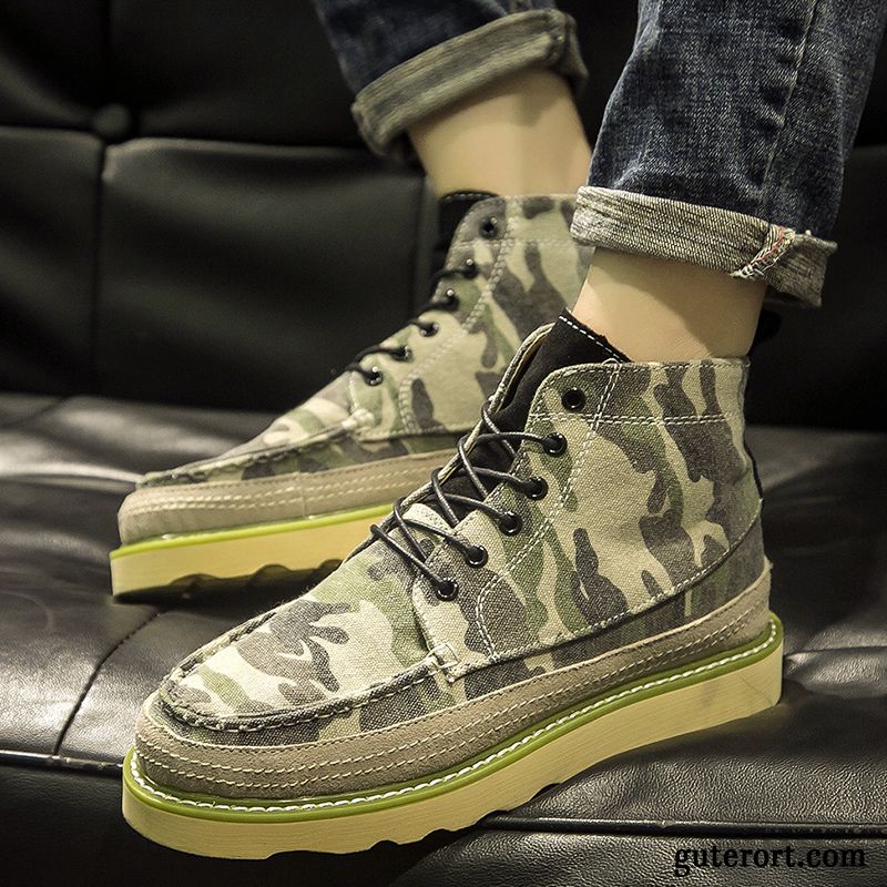 Stiefel Herren Neue Schuhe England Casual Martin Stiehlt Hohe Camouflage