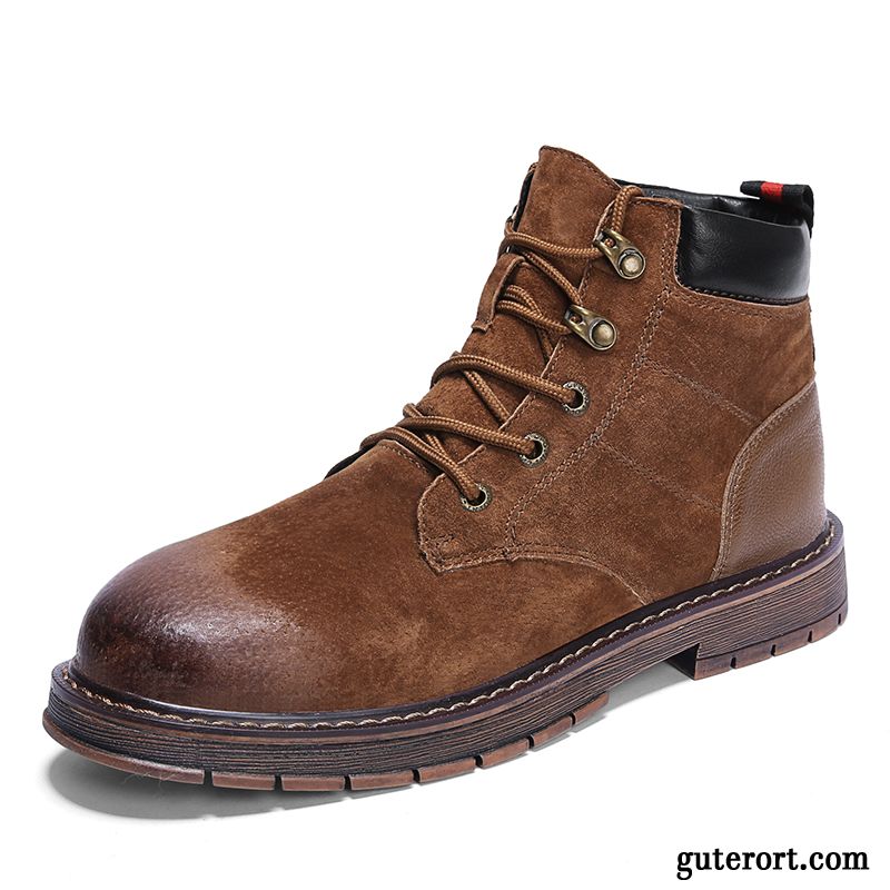 Stiefel Herren Trend Schuhe Allgleiches England Hohe Herbst Braun