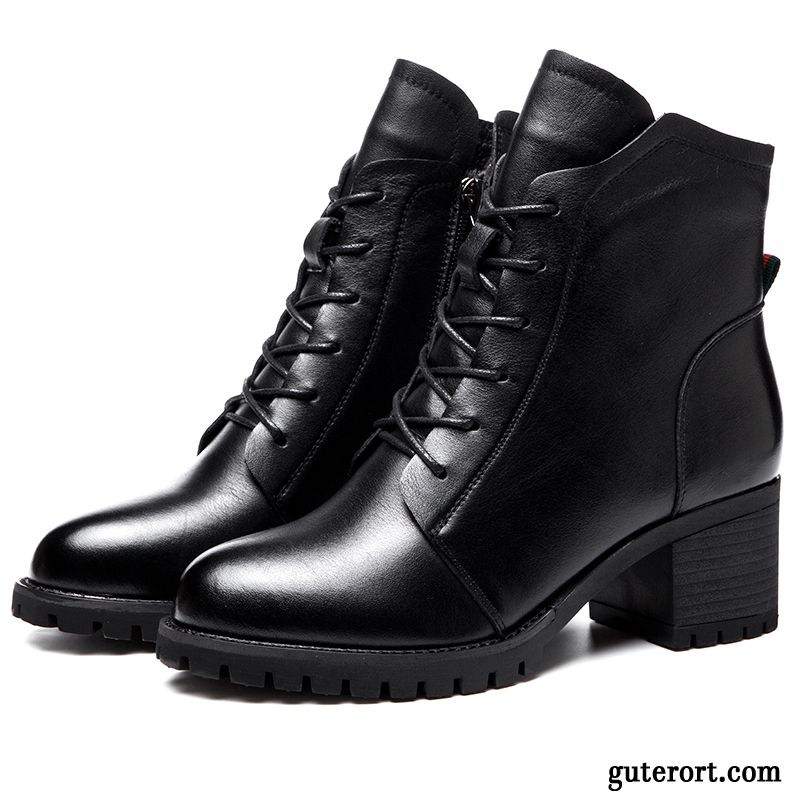 Stiefeletten Mit Absatz Dunkelfarbig, Overknee Stiefel Schwarz