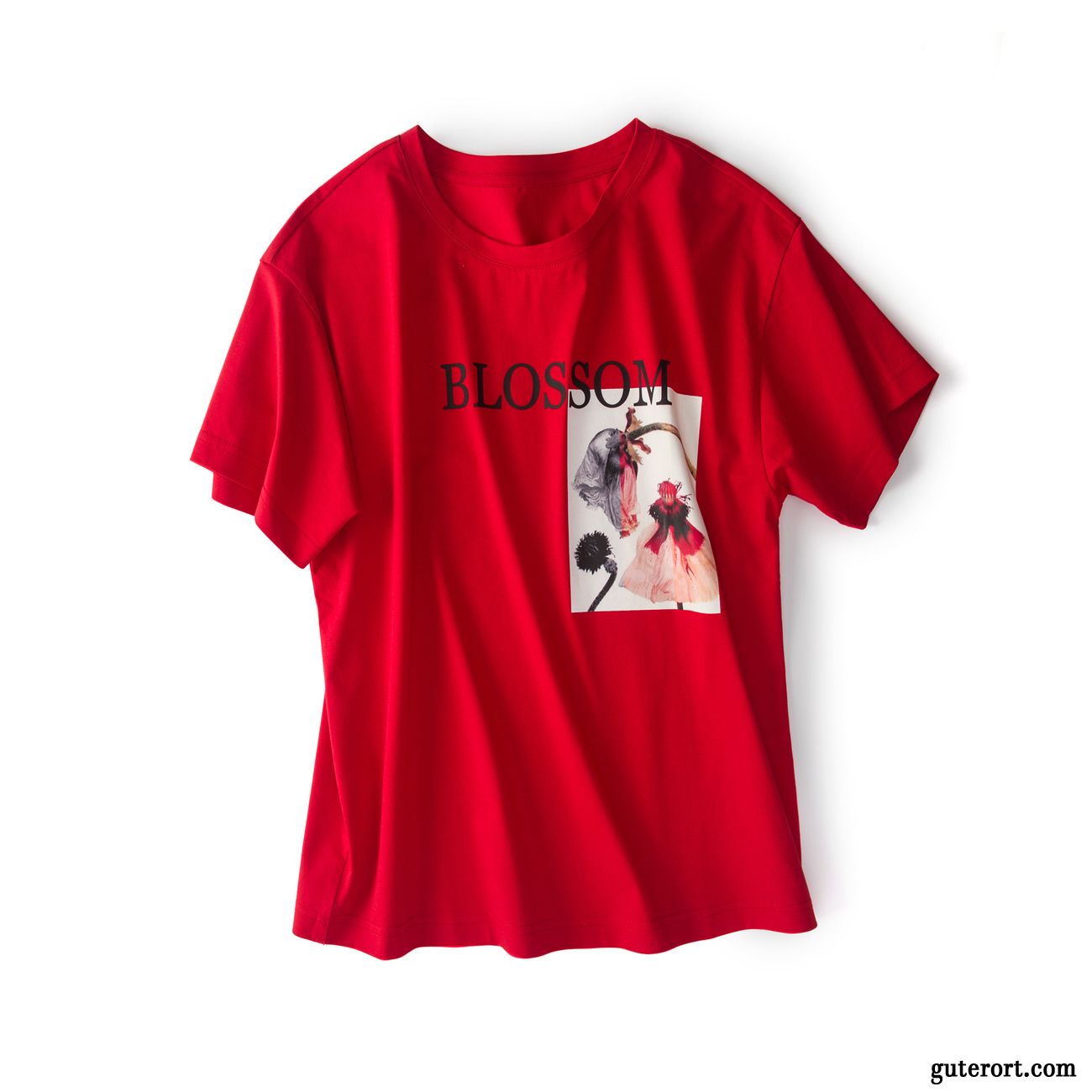 T-shirts Damen Mantel Trend Neu Sommer Mode Europa Rot
