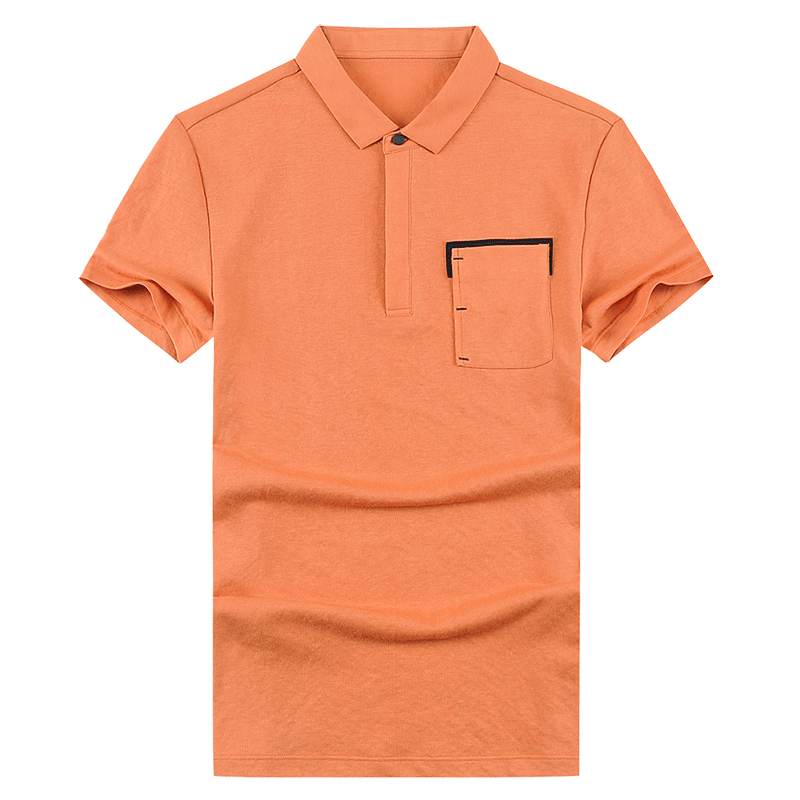 T-shirts Herren Trend Polo Revers Orange