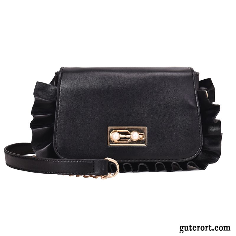 Umhängetaschen Damen Kette Neu Mini Mode All Match Trend Schwarz