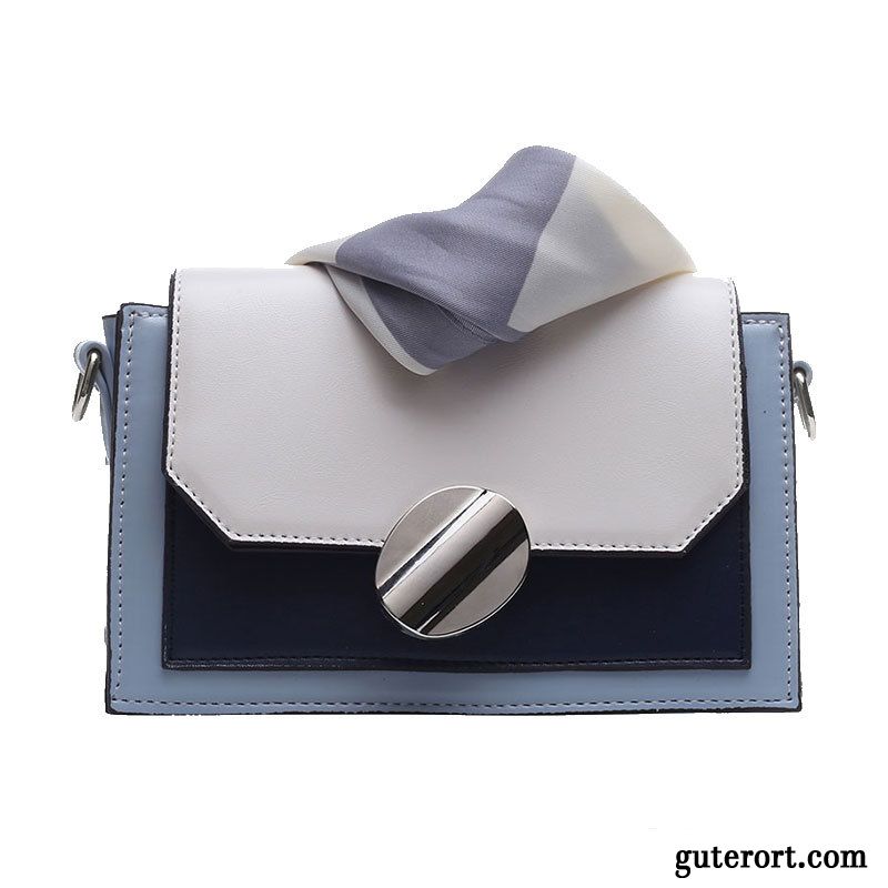 Umhängetaschen Damen Mode 2019 Schals Mini Kette Texture Blau