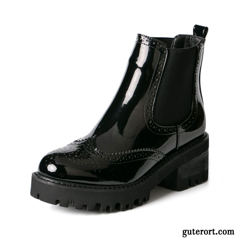 Winterstiefel Damen Leder Billig, Damen Grau Leder Orangenfarbig